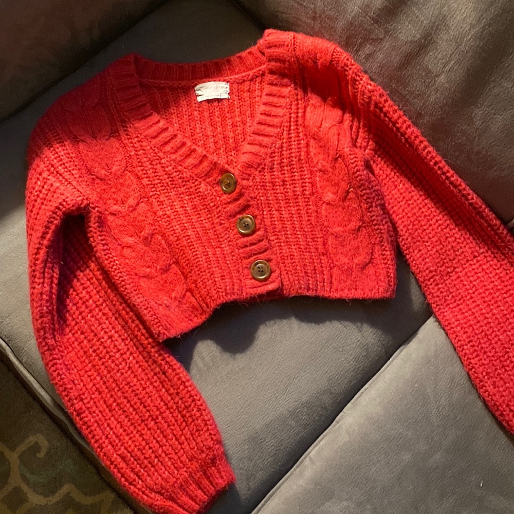 Cropped Hot Pink cardigan